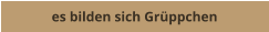 es bilden sich Grüppchen