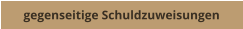 gegenseitige Schuldzuweisungen